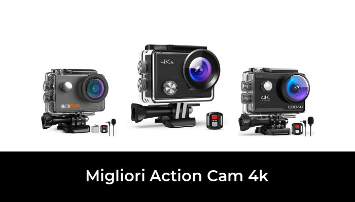 Action Cam 20MP 4K Fotocamera Impermeabile Videocamera EIS 40M Anti-Shake Fotocamera Subacquea 170° Supporto Grandangolare Microfono Esterno con Telecomando Kit di Montaggio Batteria 2X1050mAh 