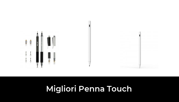 Dimples Excel Pennino Capacitivo Penna Stilo Pennio per Apple iPad PRO Mini Air Tablet Touch Samsung Tablet Smartphone Capacitiva con Ricambio Punte Nero + Bianco 