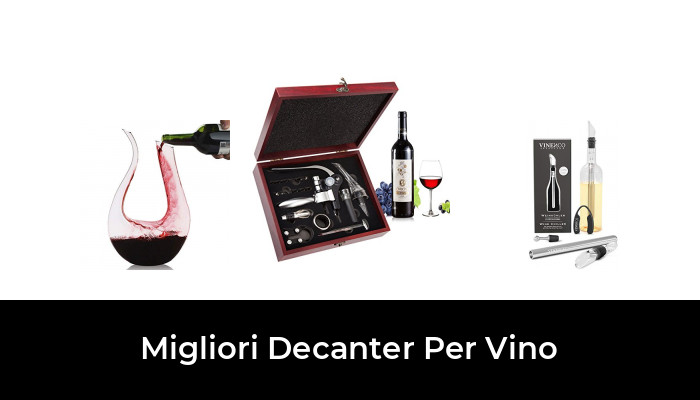 Decantatore von per vino rosso vino regalo Decanter per Vino,Caraffa da vino 100% senza piombo Premium Crystal Glass 1300ml 
