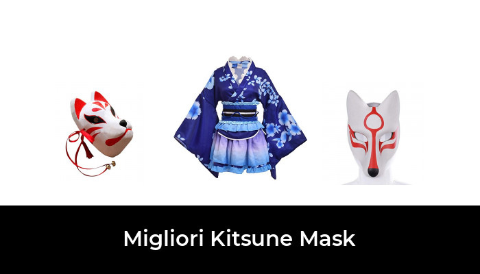Amosfun maschere per uomini e donne Maschera da Fox per adulti e bambini stile giapponese Kabuki Kitsune per cosplay 