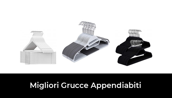 Kesper 16810 Set di 10 grucce appendiabiti in plastica 2 Pack in weiß colore: nero ampiezza: 40 cm
