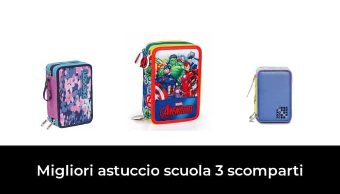 Astuccio Scuola 3 Scomparti – Grande Capacità, Con Divisori E Applicazioni 3D – Perfetto Per Ragazze E Ragazzi – Regalo Per Inizio Scuola