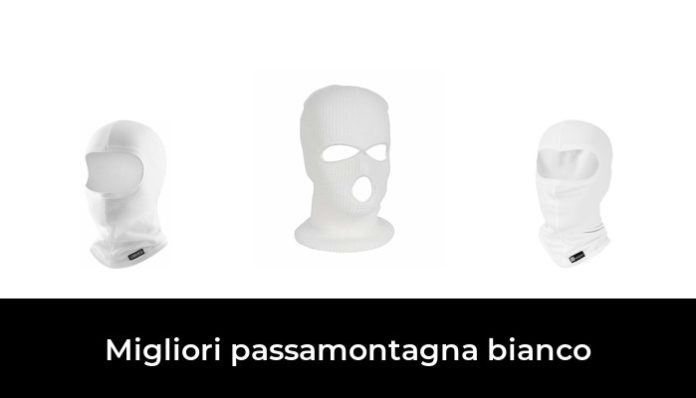 Passamontagna Multifunzione UTOVME - Per Sci, Moto, Paintball, Bianco, Poliestere