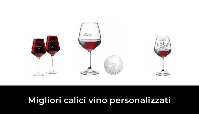 regalo di compleanno per la donna 530 ml in vetro il vino ideale per il vino rosso e bianco incisione personalizzata Maverton Calice da vino Rubino XL 