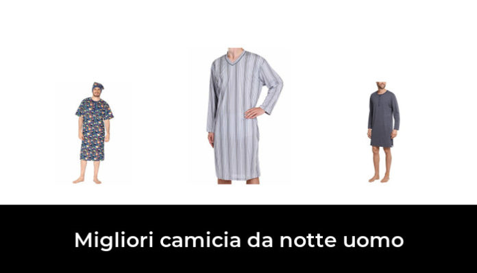 Henry Terre Camicia da notte da uomo, a maniche lunghe, con tasca sul petto antracite. L