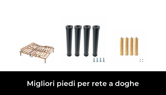 31 cm Cortassa Set 4 Piedi per Rete a Doghe Gambe Letto Universali in Acciaio Resistente con Gomma Anti Graffio e Anti Scivolo 