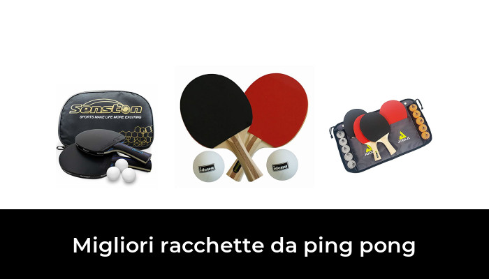 Set di Racchette da Ping Pong con 4 Racchetta e 8 Palline Powcan Set da Ping Pong Racchetta con Pallina Kit Ping Pong in Gomma a Doppia Faccia in Borsa per Indoor Outdoor Tavolo da Ping Pong Gioco 