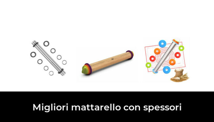 Mattarello Acciaio Inox Con Anelli Spessore Regolabili (2/4/6/8mm) E Tappetino Silicone - Set Completo Per Pizza, Pasta E Torte