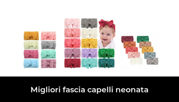 6 Fascie Capelli Bambina Con Fiocco - Morbide Elastiche Per Neonata 0-3 Anni, Set Colorati - Foto 3