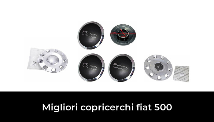 Copricerchi Originali Fiat 500X (dal 2015) 16 Pollici | Set Da 4 Coprimozzi Neri, OE 735626311, Ricambi Originali