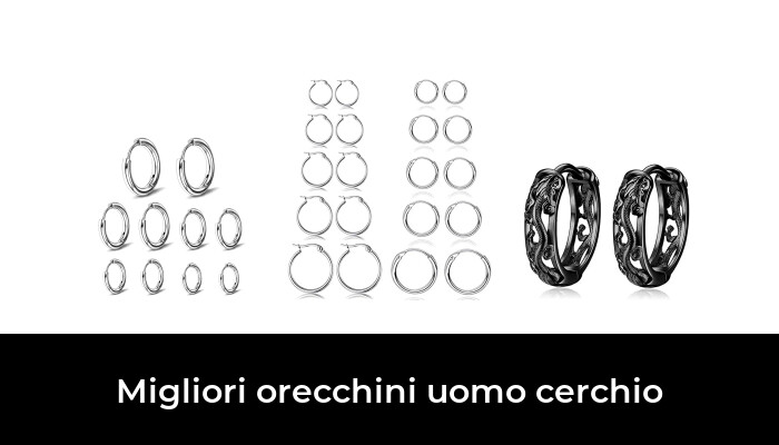 Feilok 3 Paia Orecchini A Cerchio Con Ancora In Acciaio Inox - Gioielli Unisex Con Pochette In Velluto