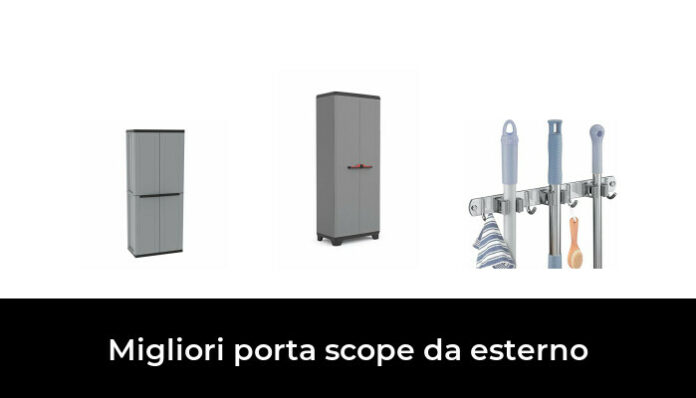 Dmora Armadio Da Esterno Nandrin - Armadietto Porta Scope 3 Ante, Impermeabile E Resistente Ai Raggi UV, Realizzato In Italia, 102x37x169 Cm, Grigio Chiaro E Nero