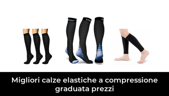 4 Paia Calze A Compressione Graduata LuckyRocky - Supporto, Bianche, Taglia SM/MED