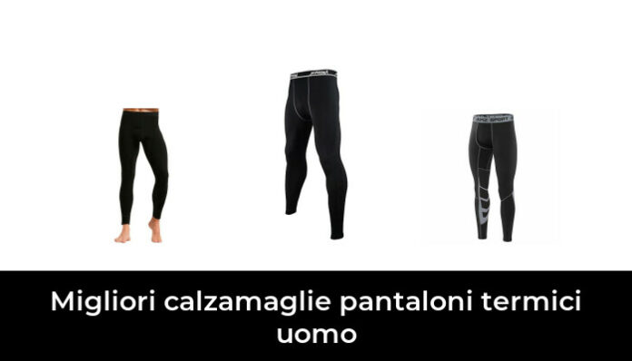 Con-ta Pantaloni Termici Uomo - Mutande Lunghe Invernali In Cotone, Nero, Taglia W46