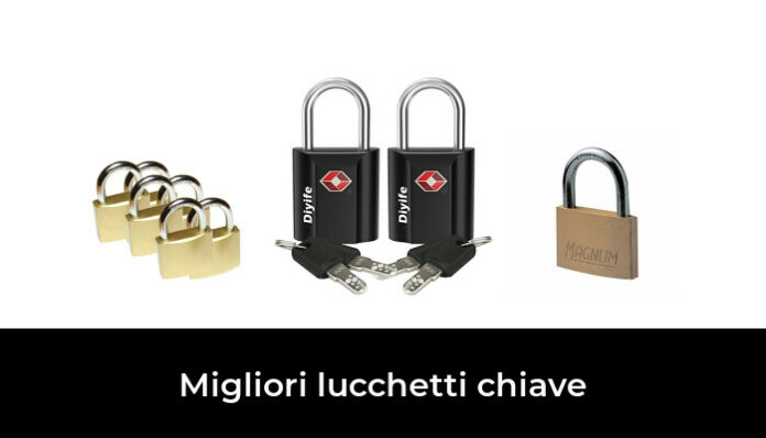 Confezione da 12 lucchetti con chiave uguale, 14 pezzi identici, arco