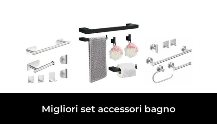 Set Bagno 10 Pezzi Nero Opaco - Portasciugamani, Anelli E Ganci In Acciaio Inox SUS304 - Accessori Bagno Design Quadrato - 4