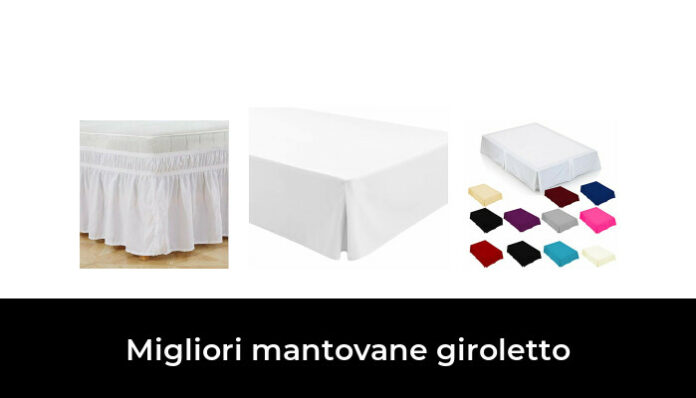 Mantovana Giroletto Con Volant Elastica – 38 Cm Di Caduta, Bianco, Misura 90x190 Cm, Adatta A Letti Europei